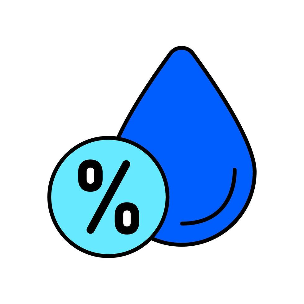 Icon a humidity, isolated against a clean background. vector