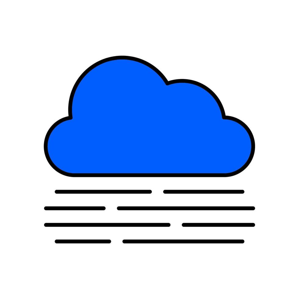 Icon a fog, isolated against a clean background. vector
