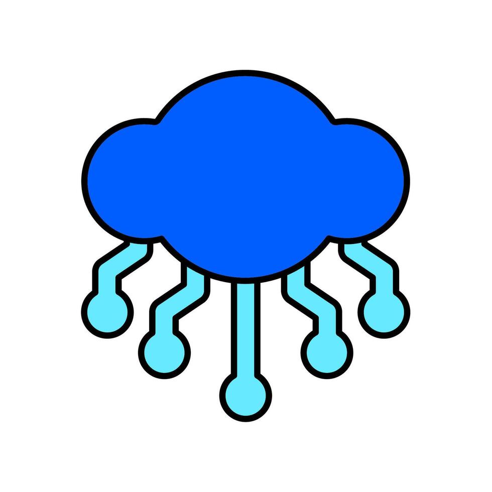Icon a cloud computing, isolated against a clean background. vector