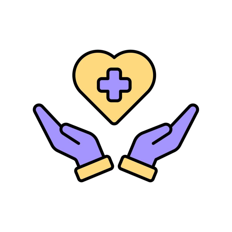 Icon a healthcare isolated against a clean background vector