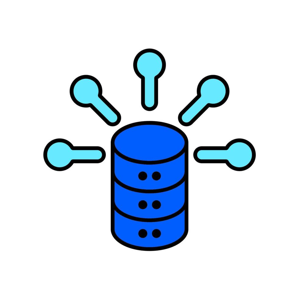 Icon a big data, isolated against a clean background. vector