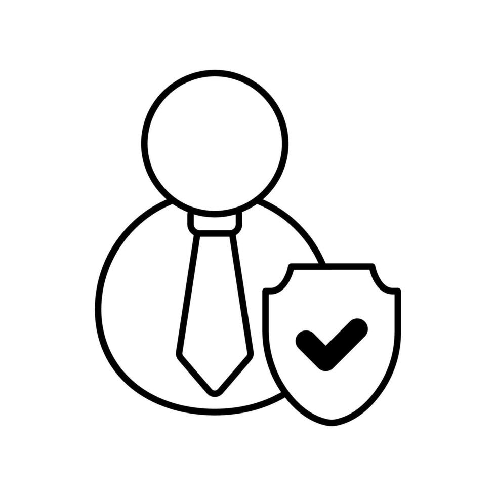 Icon a compliance officer, isolated against a clean background. vector