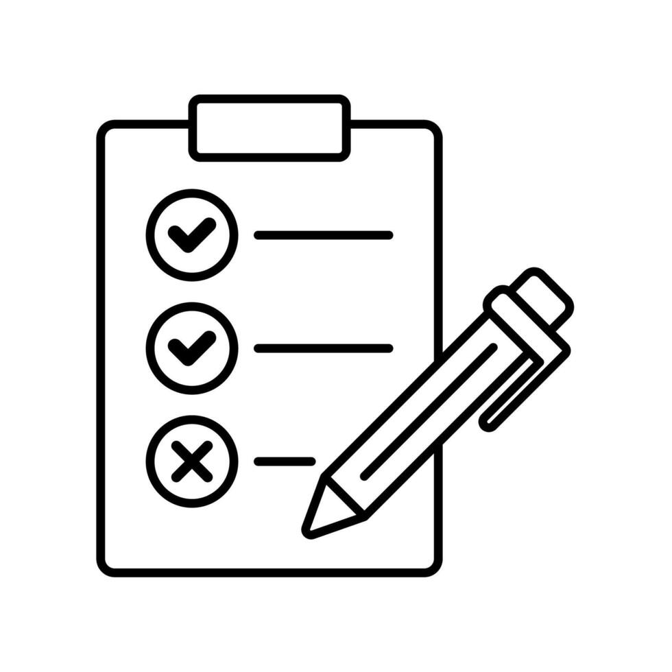 Icon a compliance assessment, isolated against a clean background. vector
