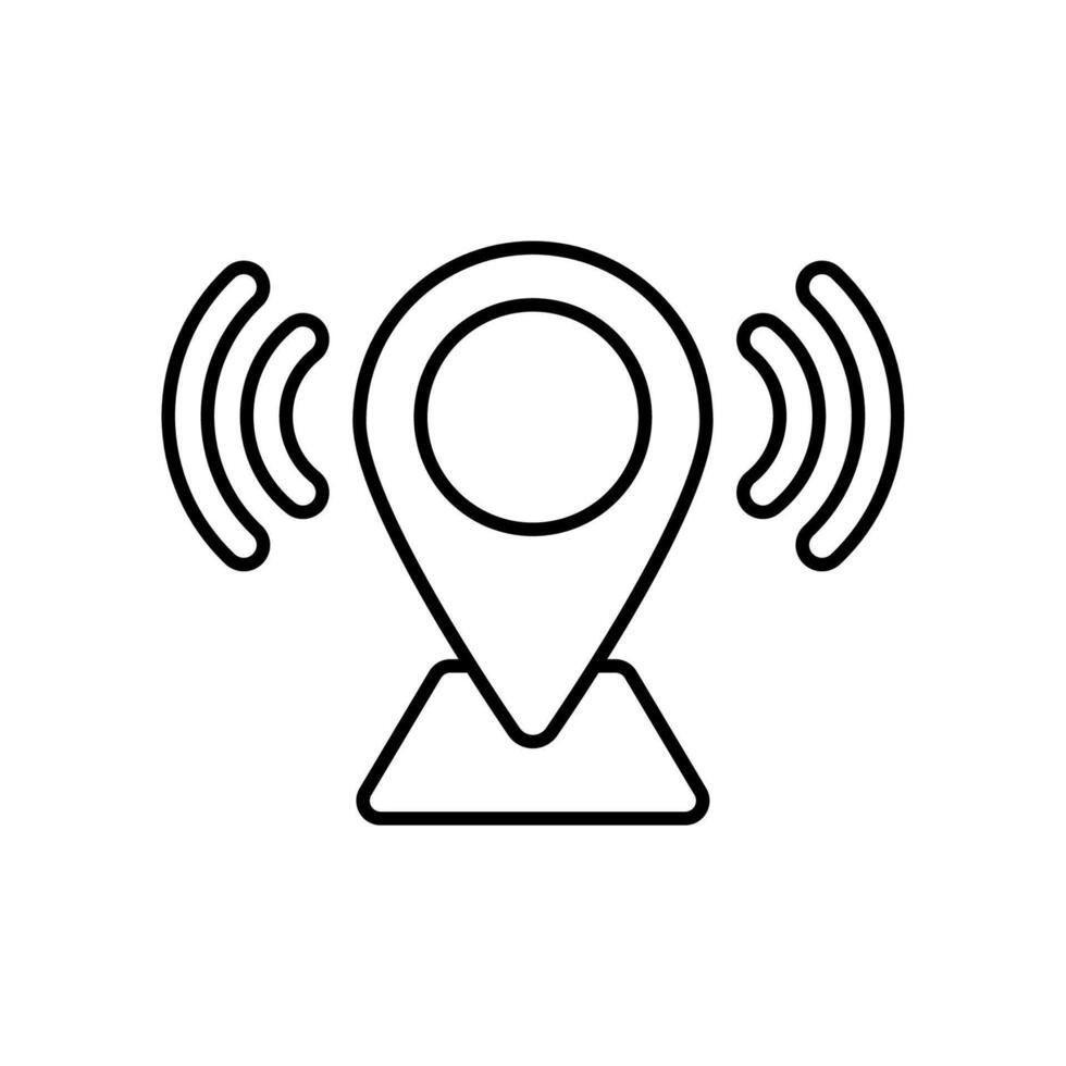 Icon a live location, isolated against a clean background. vector