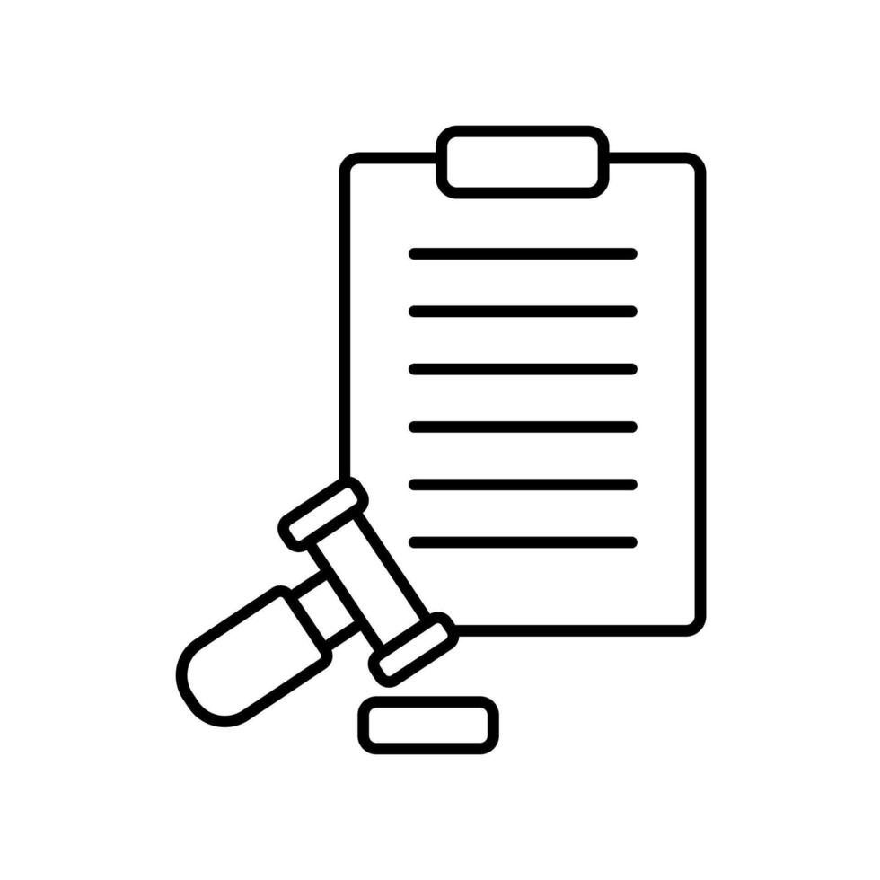 Icon a compliance enforcement, isolated against a clean background. vector