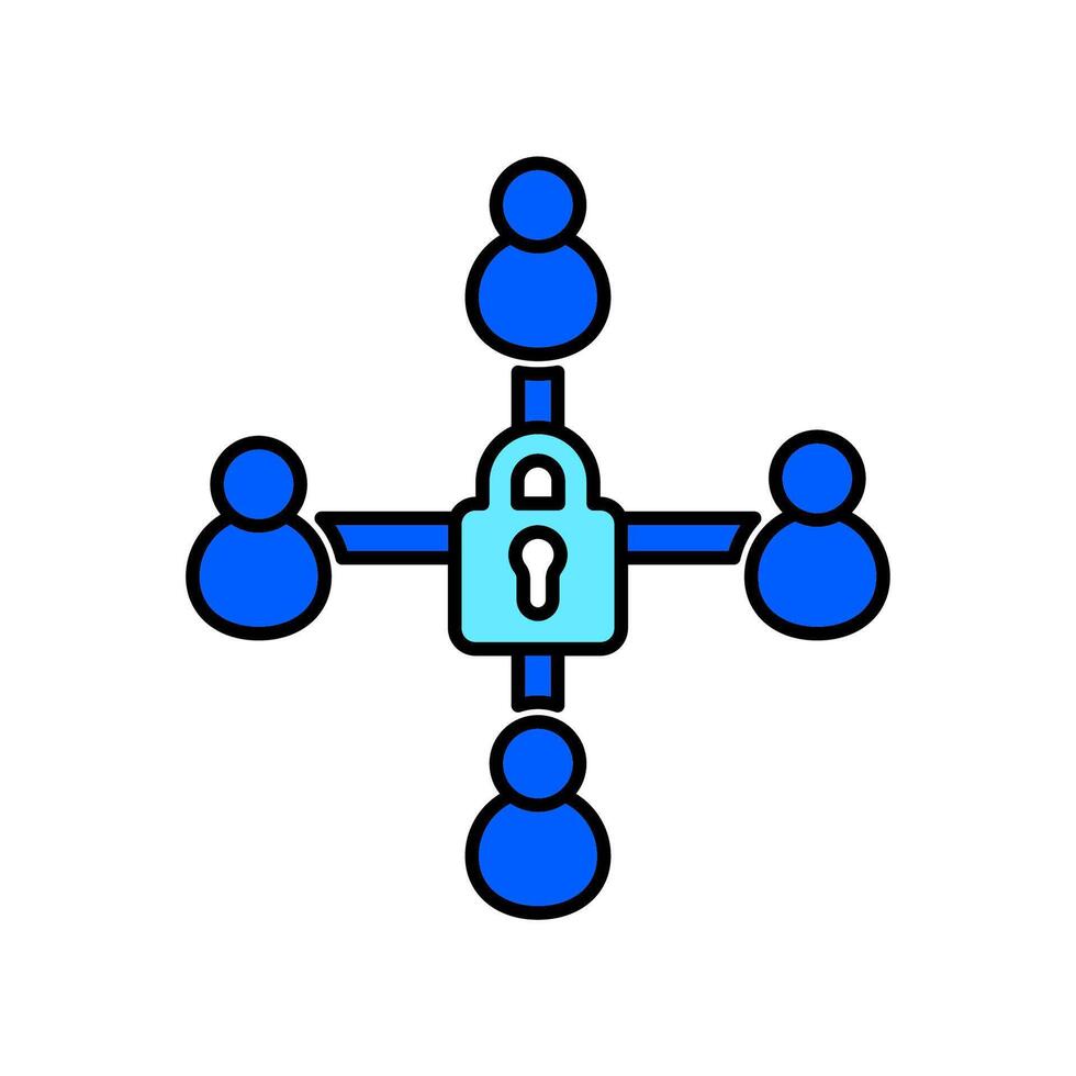 Icon a secure connection, isolated against a clean background. vector