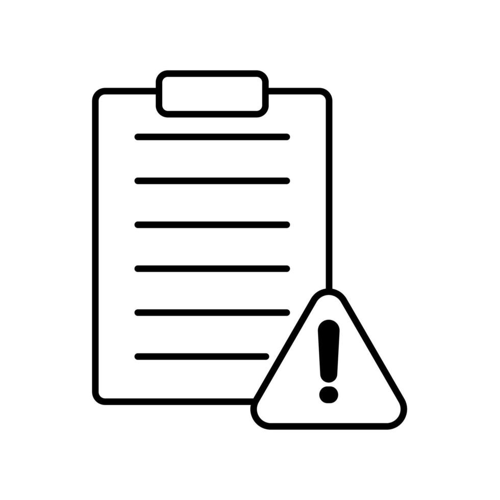 Icon a compliance risk, isolated against a clean background. vector