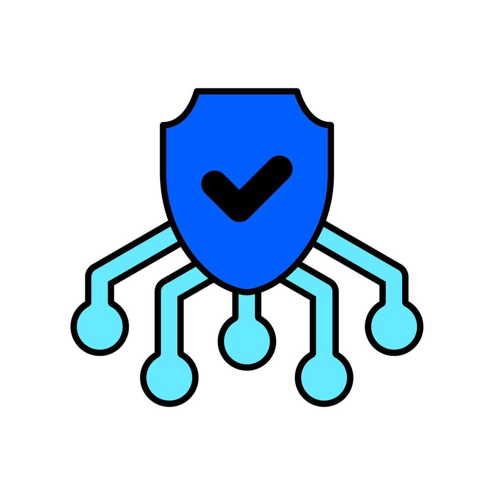 Icon a cyber security, isolated against a clean background vector