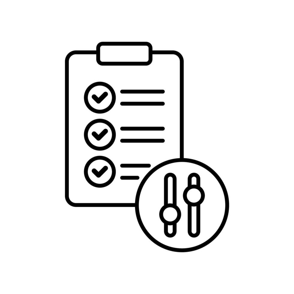 Icon a compliance controls, isolated against a clean background. vector