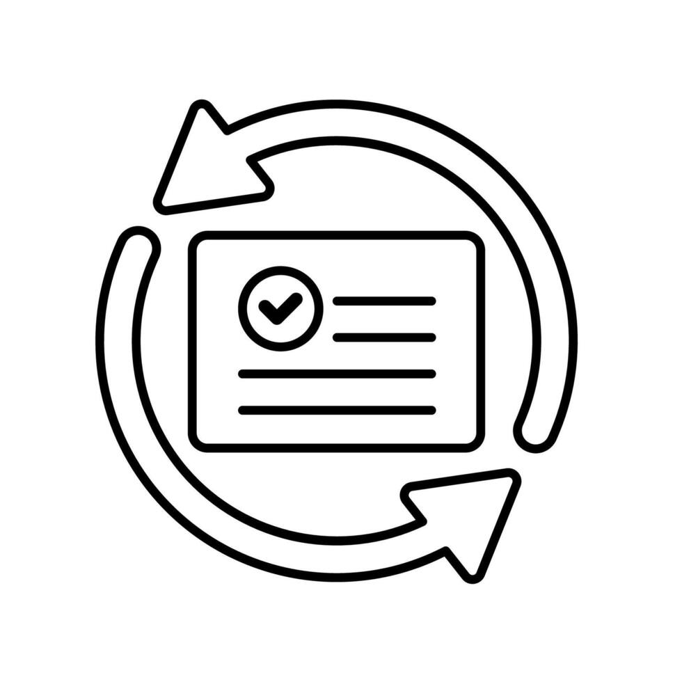 Icon a compliance process, isolated against a clean background. vector
