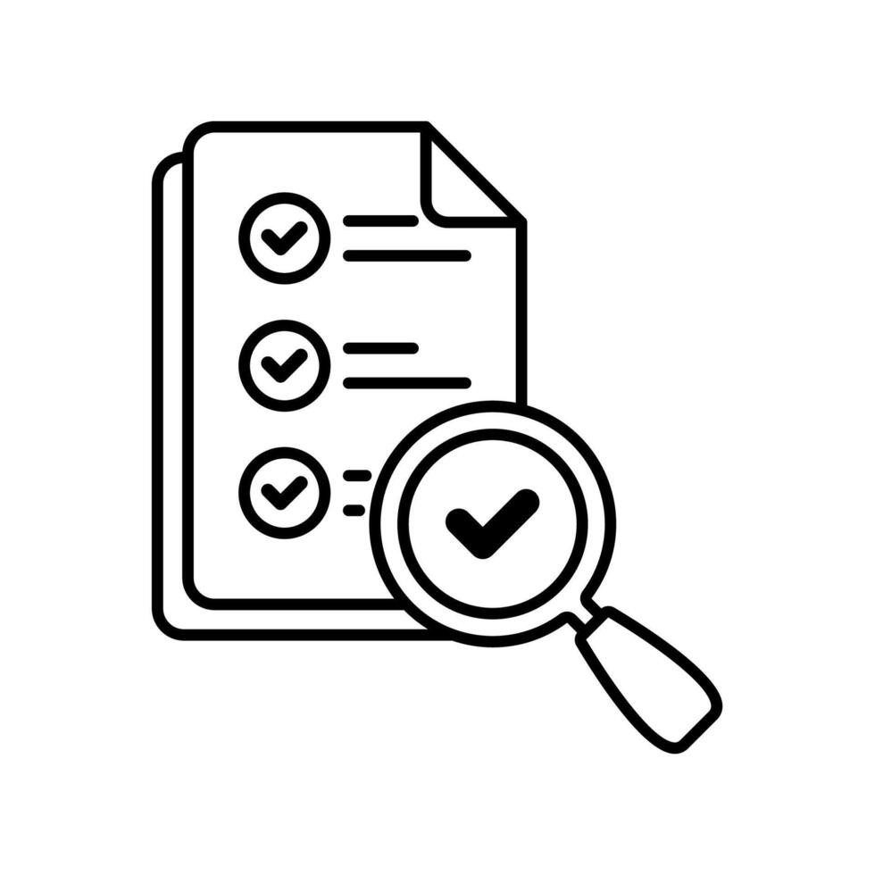 Icon a compliance review, isolated against a clean background. vector