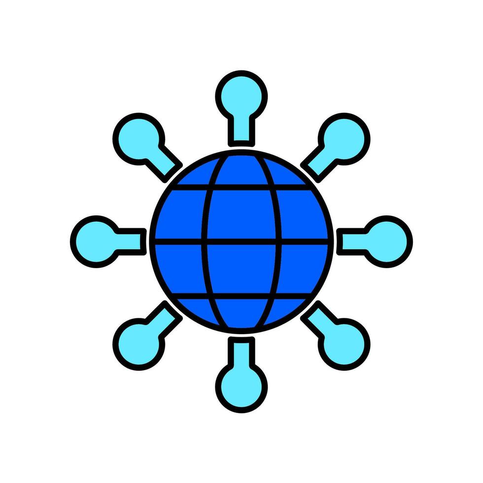Icon a network, isolated against a clean background. vector