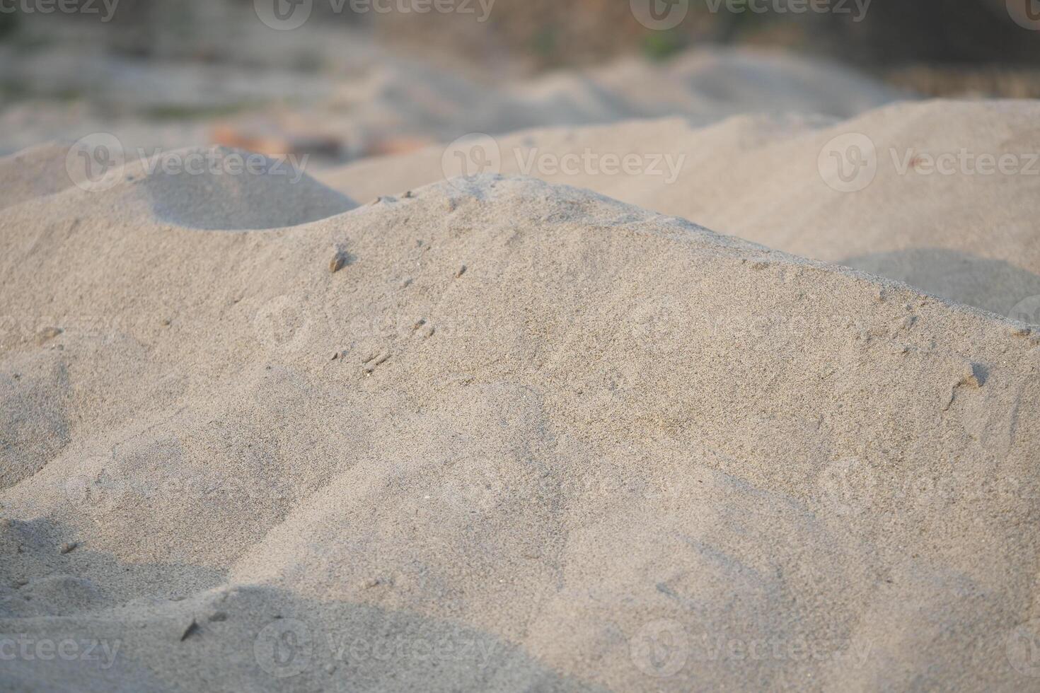 Sand dunes glisten under sunlight at a beach location photo