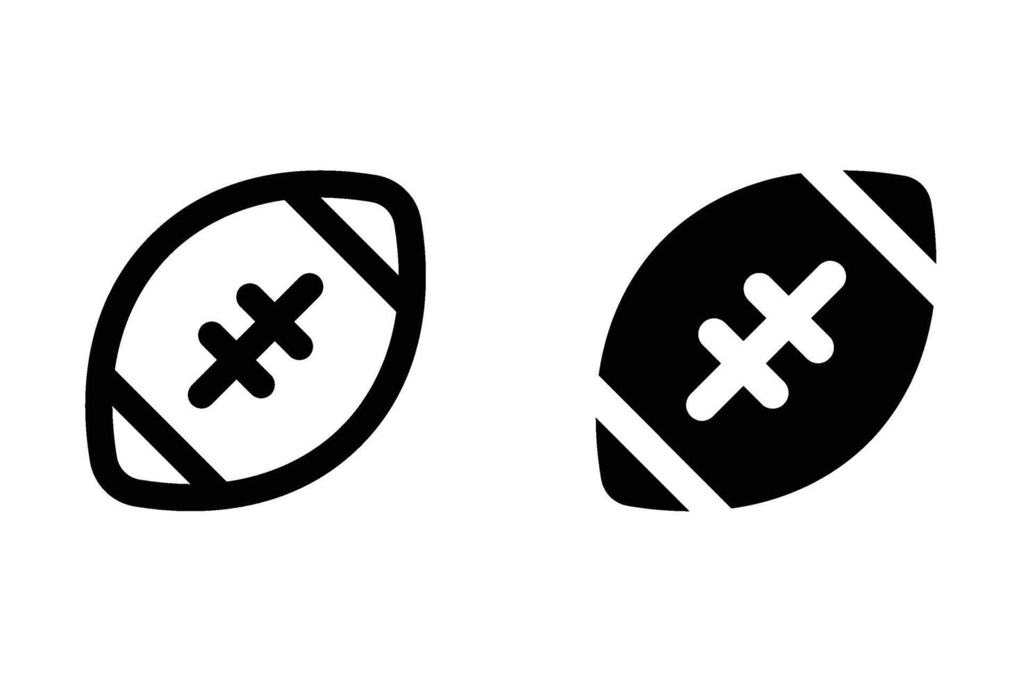 American Football icon set. for mobile concept and web design on white background vector