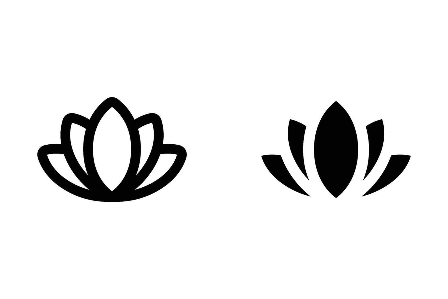 Lotus icon set. Flower Symbol. Lotus flower sign. for mobile concept and web design. illustration on white background vector