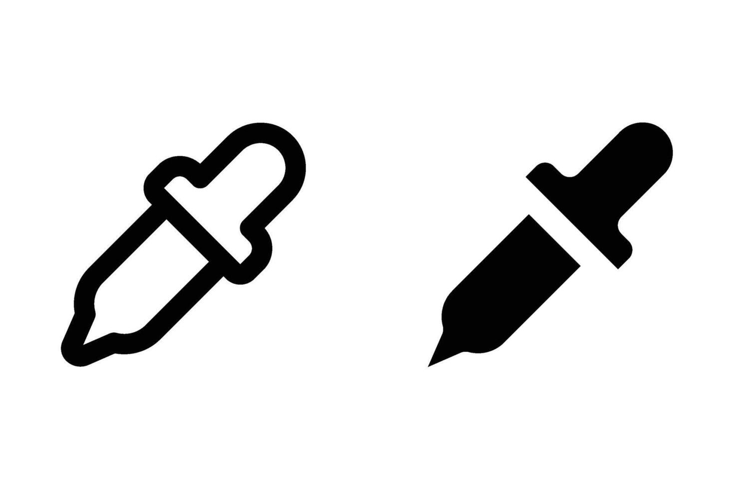 Dropper icon set. Pipette sign. for mobile concept and web design. illustration on white background vector