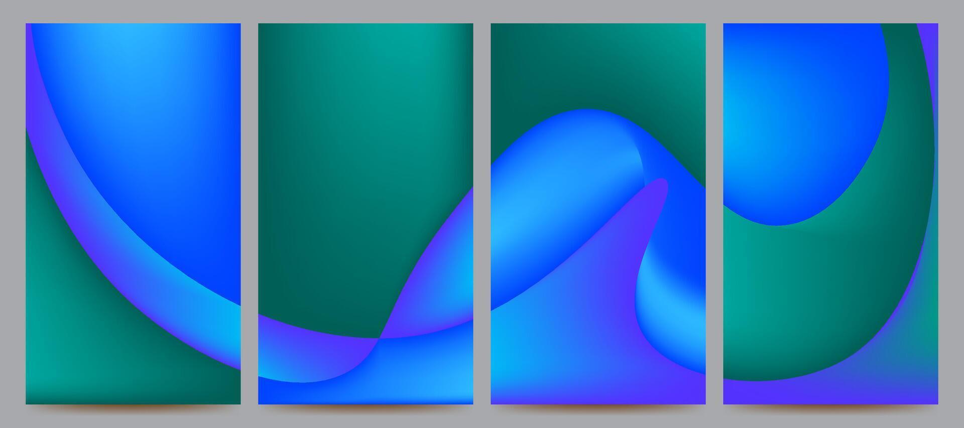 abstract gradient background set design vector