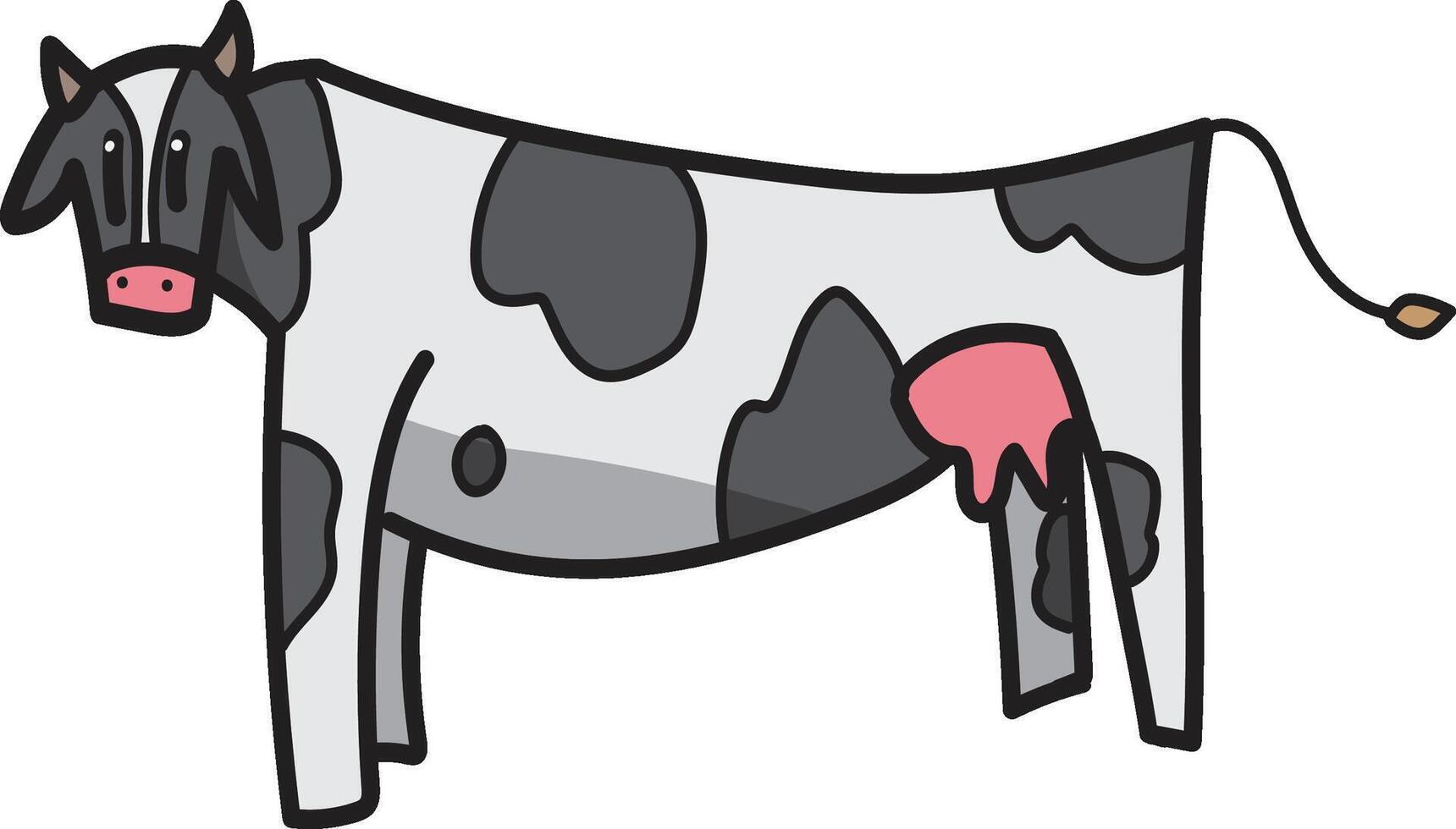 Cartoon Cow with a white Background vector