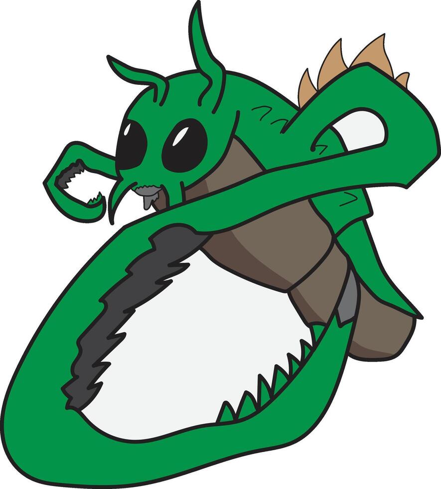 a green big Bug illustration vector