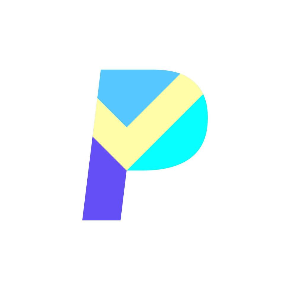 Letter P for checklist finance logo design template vector