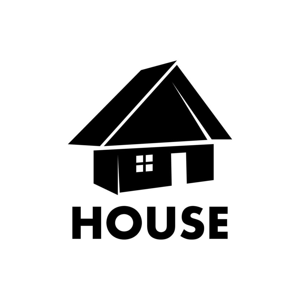 House building logo roof design template vector