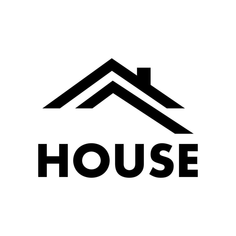 House building logo line design template vector