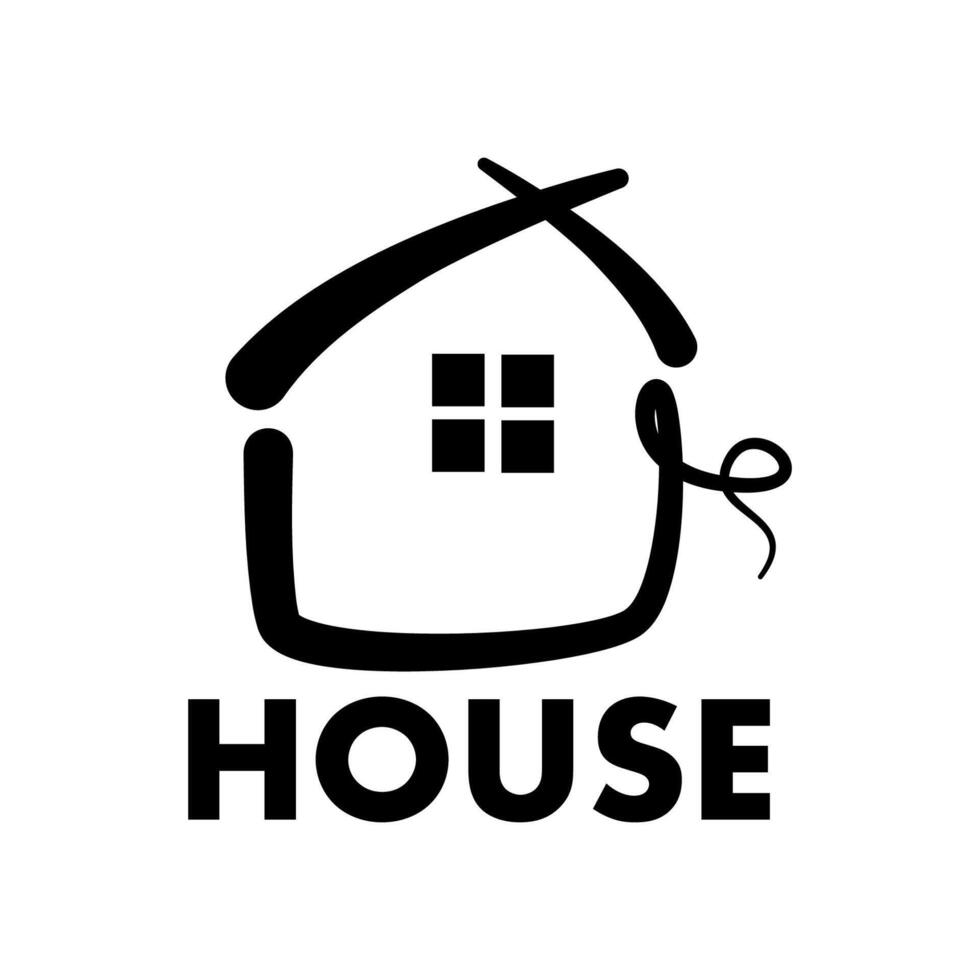 House nature building logo design template vector