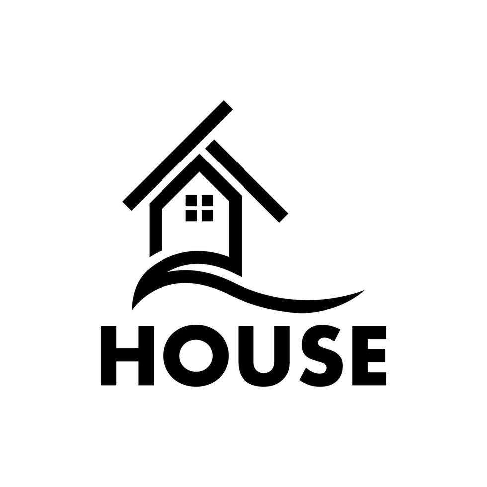 Home house building logo design template vector
