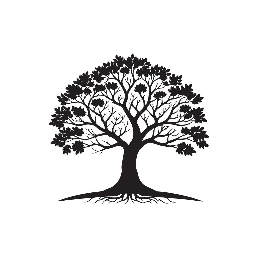Black tree of live icon on white background vector