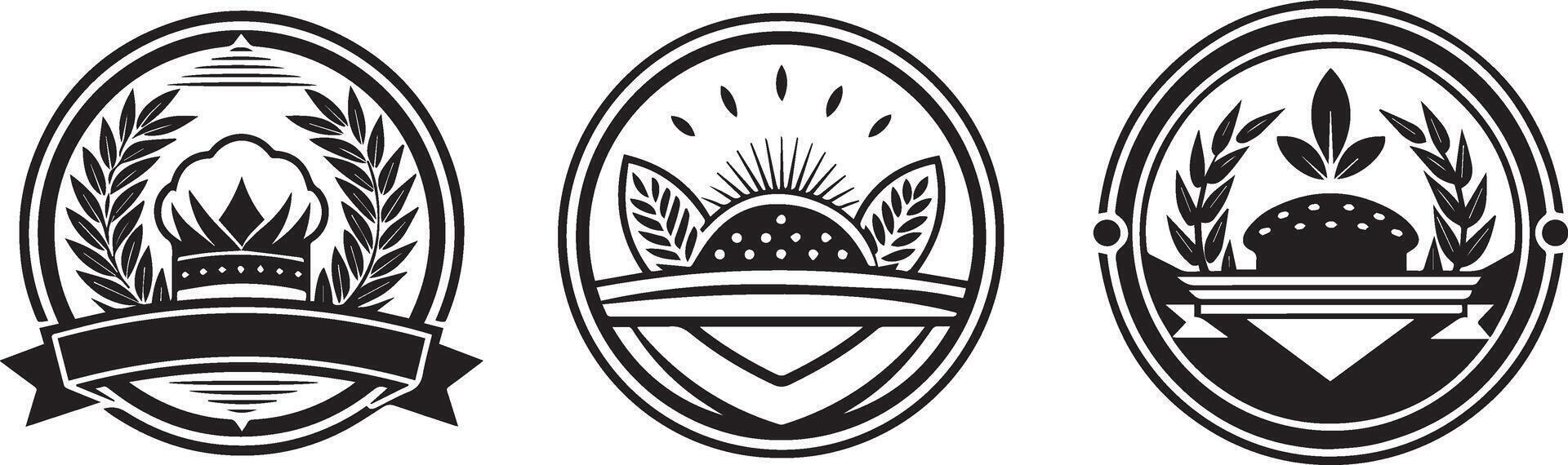 Cooking logo design set vector