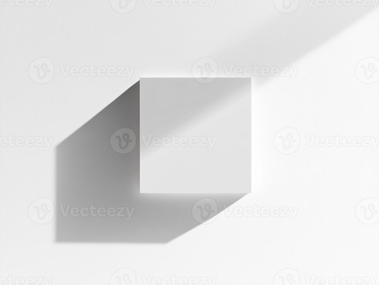 Minimalist ultra realistic top down image of blank square with shadow photo
