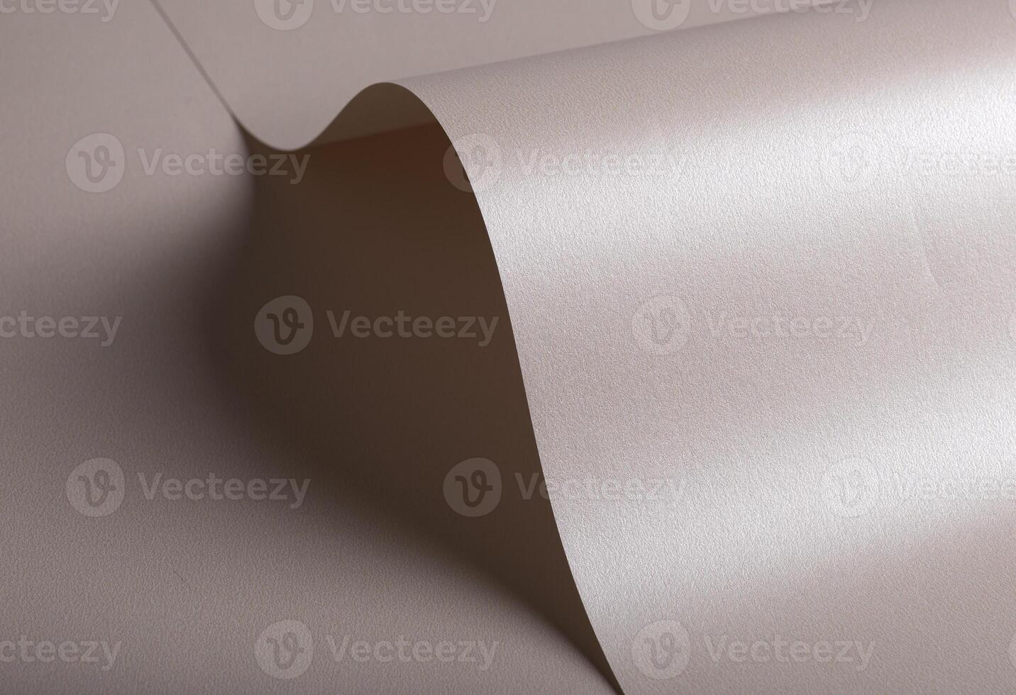 Paper background with satin pearlescent texture. Glossy curved folds, smooth sculptural surface in photo