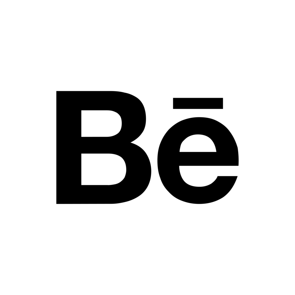 Behance Circle White Logo Icon Be App Transparent Background Premium Social Media Design for Digital Download png