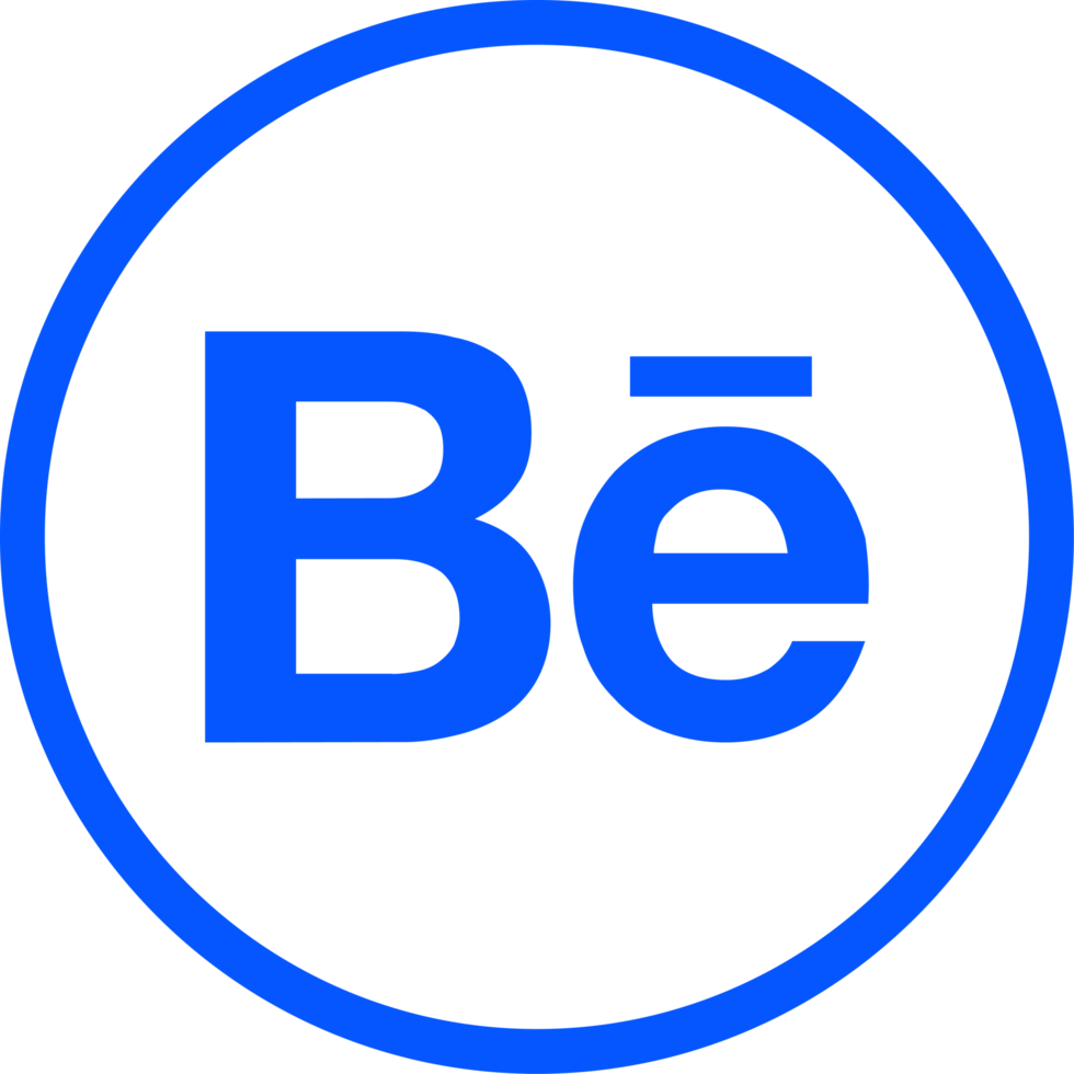 Behance Logo Circle Outline Icon Be App Transparent Background Premium Social Media Design for Digital Download png
