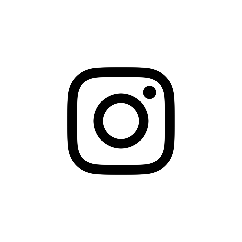 Instagram White Logo Icon IG App Transparent Background Premium Social Media Design for Digital Download png