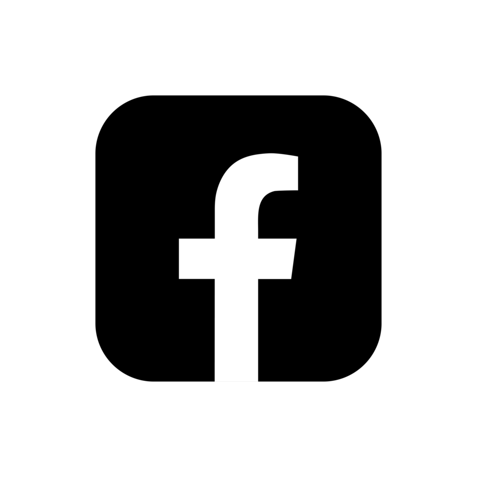 Facebook Black Logo Icon FB App Transparent Background Premium Social Media Design for Digital Download png