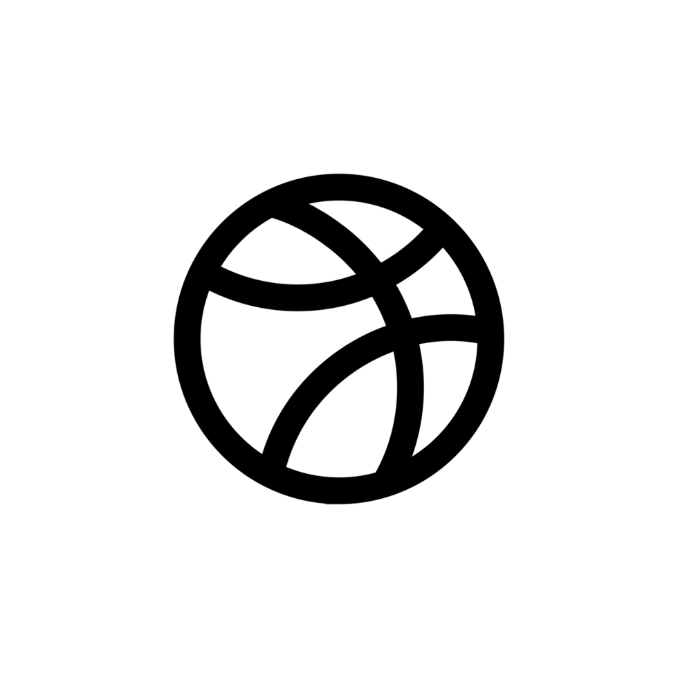 Dribbble White Logo Icon App Transparent Background Premium Social Media Design for Digital Download png