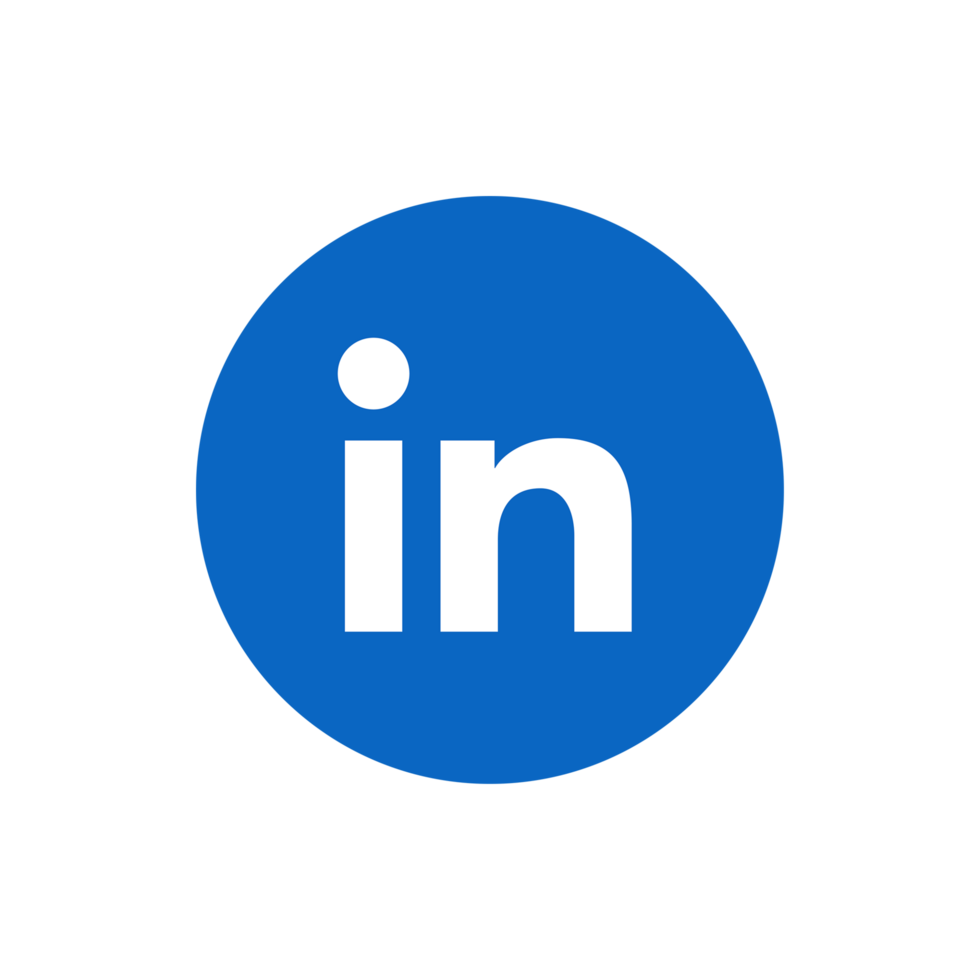Linkedin Circle Logo Icon App Transparent Background Premium Social Media Design for Digital Download png