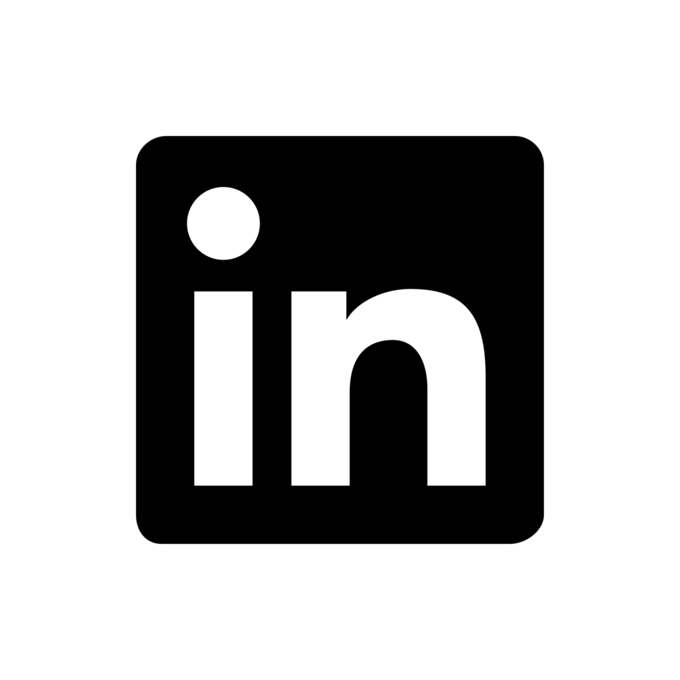 Linkedin Black Logo Icon App Transparent Background Premium Social Media Design for Digital Download png