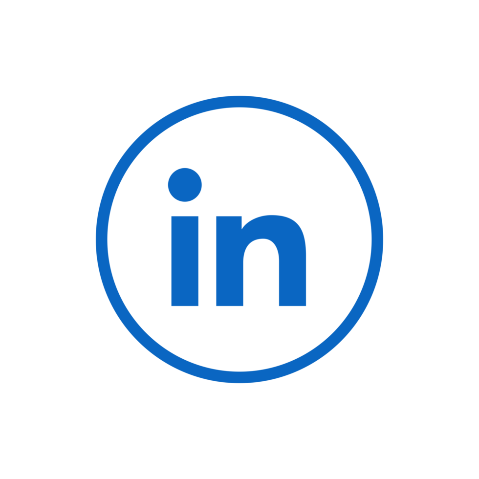Linkedin Logo Circle Outline Icon App Transparent Background Premium Social Media Design for Digital Download png