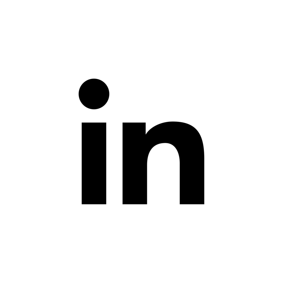 Linkedin White Logo Icon App Transparent Background Premium Social Media Design for Digital Download png