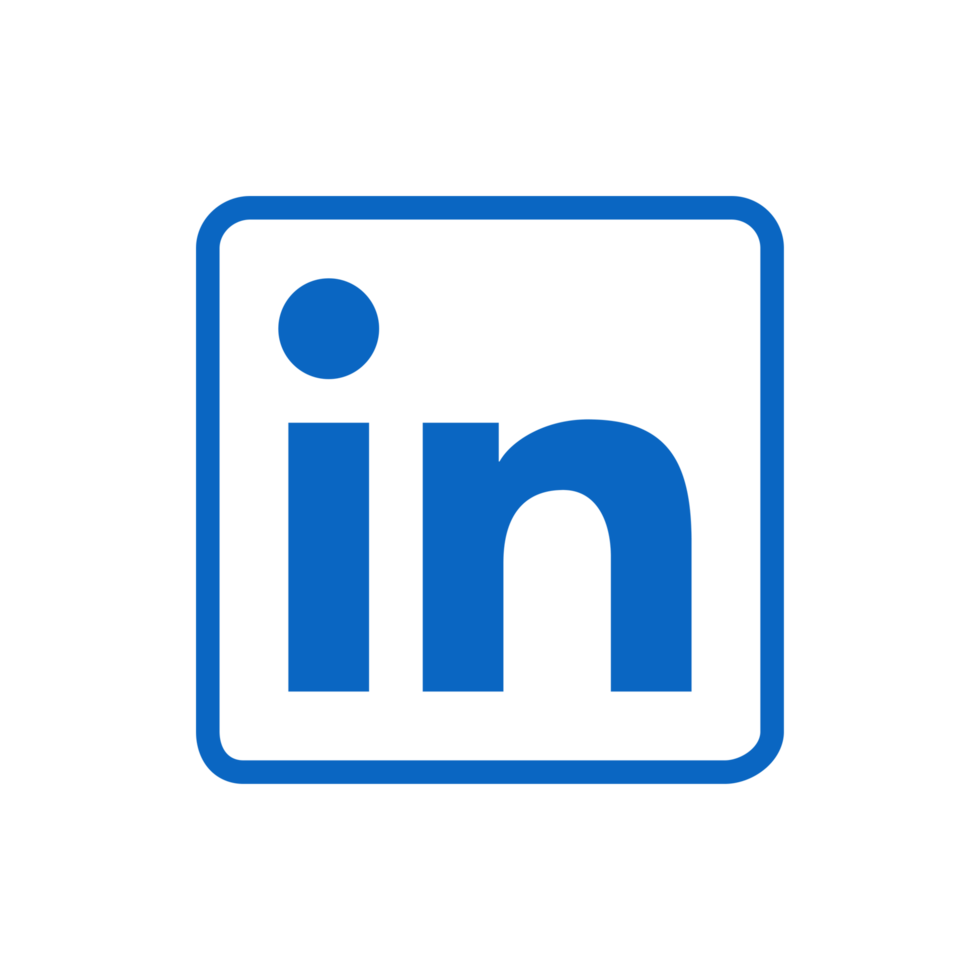 Linkedin Logo Outline Icon App Transparent Background Premium Social Media Design for Digital Download png