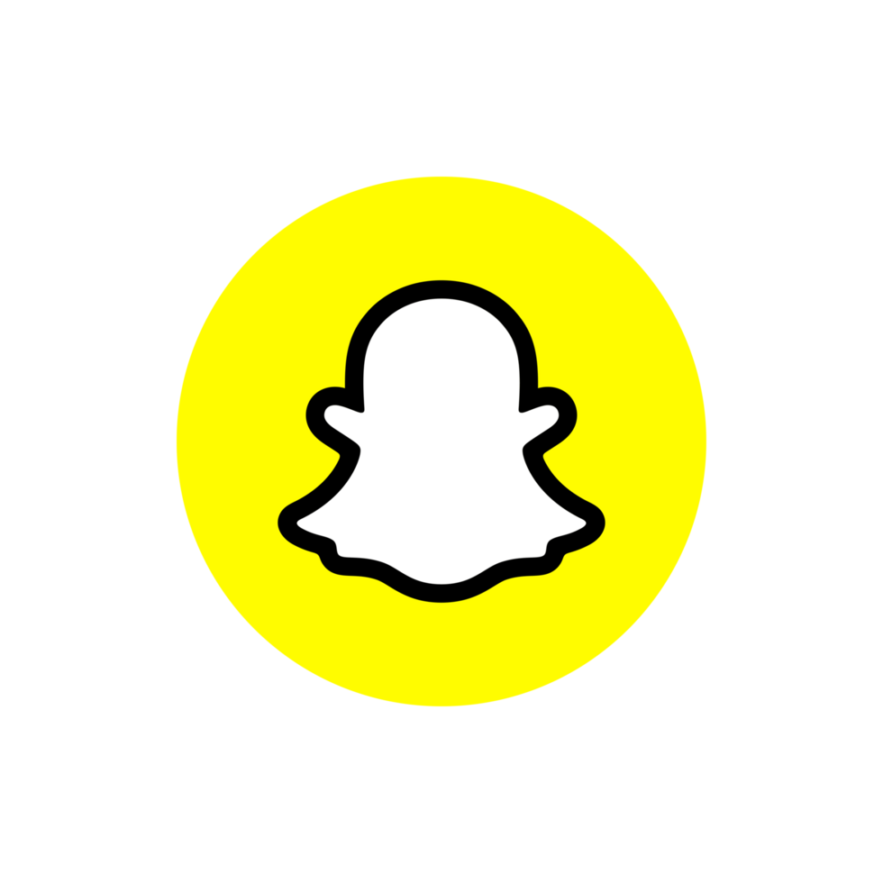 Snapchat Circle Logo Icon Snapchat App Transparent Background Premium Social Media Design for Digital Download. png