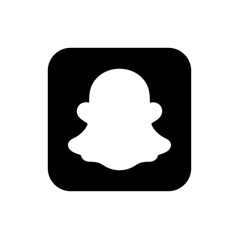 Snapchat White Logo Icon Snapchat App Transparent Background Premium Social Media Design for Digital Download. png