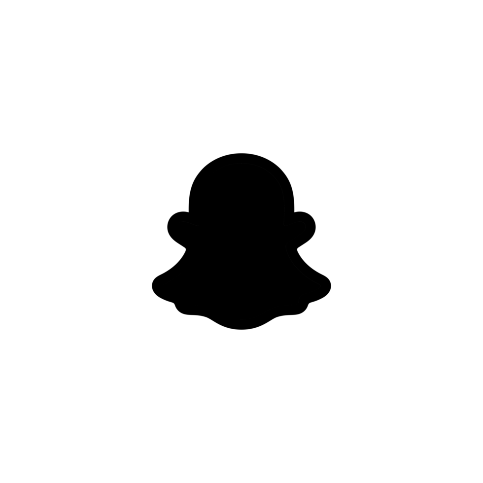 Snapchat Circle Black Logo Icon Snapchat App Transparent Background Premium Social Media Design for Digital Download. png