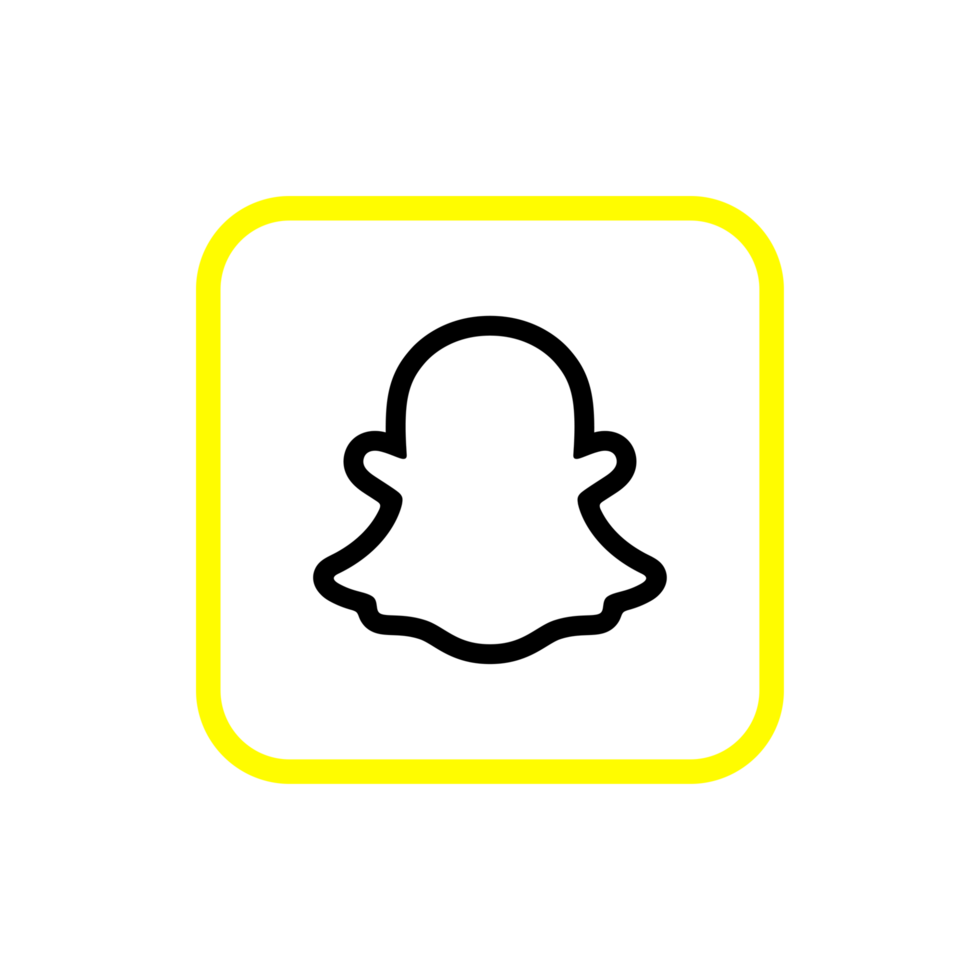 Snapchat Logo Outline Icon Snapchat App Transparent Background Premium Social Media Design for Digital Download. png