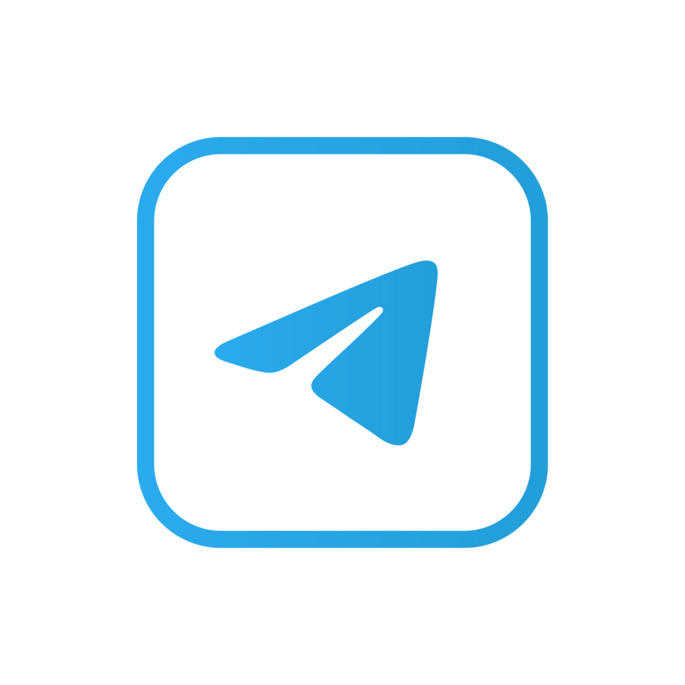 Telegram Logo Outline Icon Telegram App Editable SVG Transparent Background Premium Social Media Design for Digital Download png