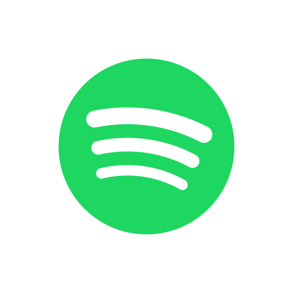 Spotify Circle Logo Icon Spotify App Editable SVG Transparent Background Premium Social Media Design for Digital Download png