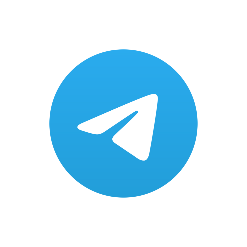 Telegram Circle Logo Icon Telegram App Editable SVG Transparent Background Premium Social Media Design for Digital Download png