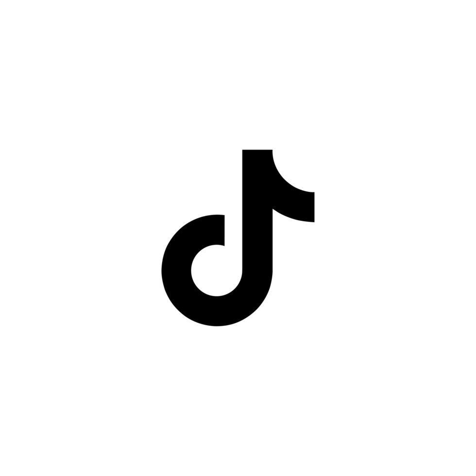 TikTok White Logo Icon TikTok App Transparent Background Premium Social Media Design for Digital Download png